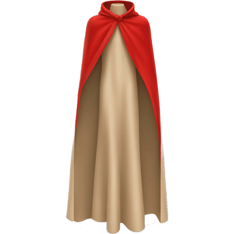 faceless beige mannequin flying red cape emoji