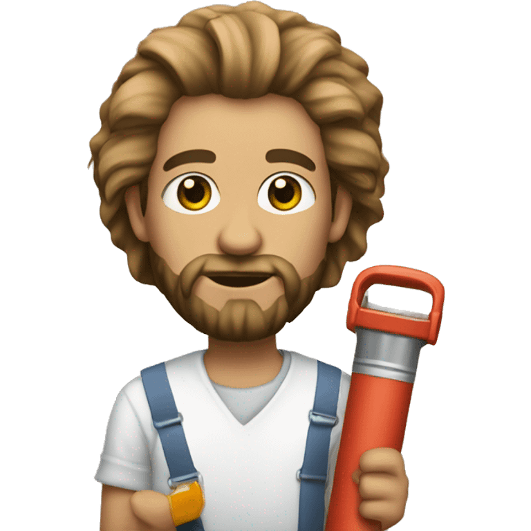 Painter with roller with a lion face emoji