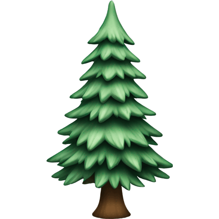  actual white fir christmas tree isolated.  emoji