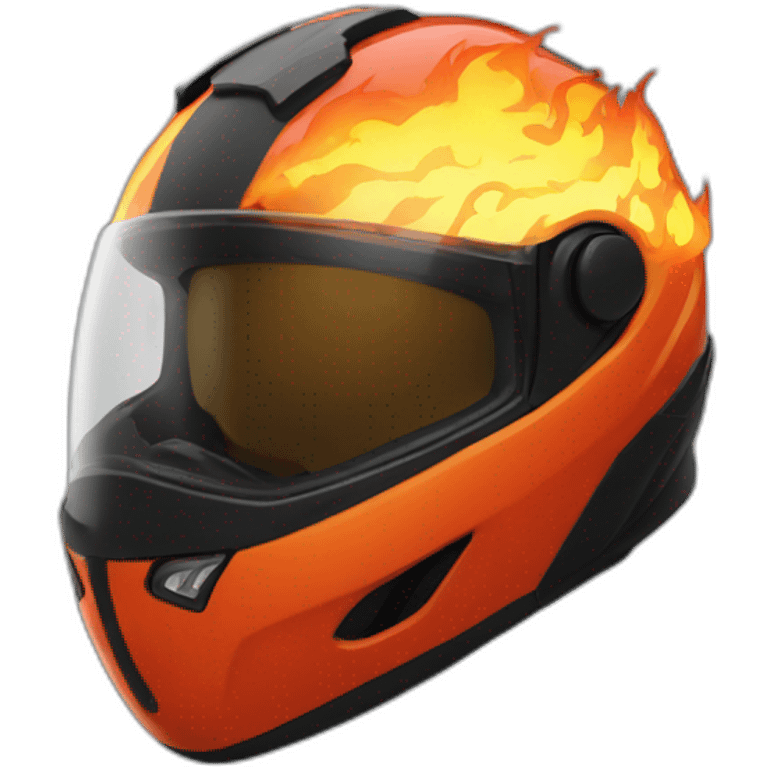 fire motorcycle helmet emoji