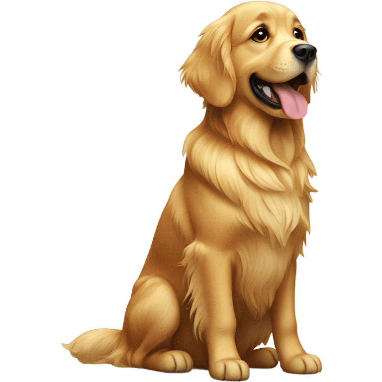 Golden retriever dog emoji