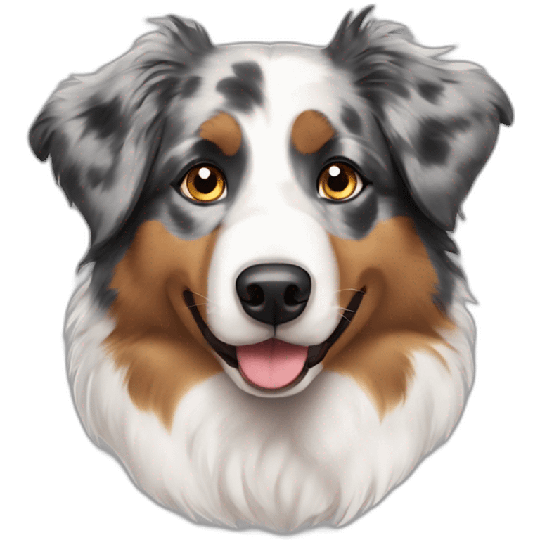 australian shepherd uneven coat colors emoji