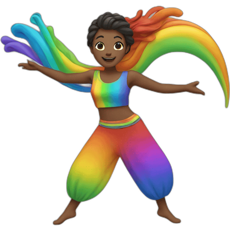 rainbow dance emoji