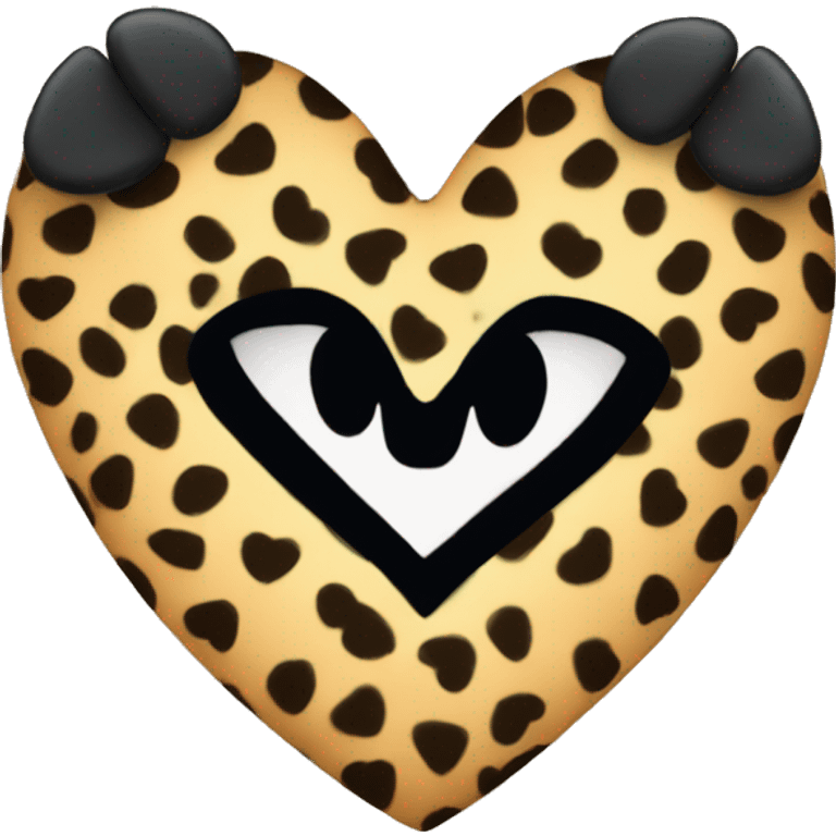 A heart with panter print emoji