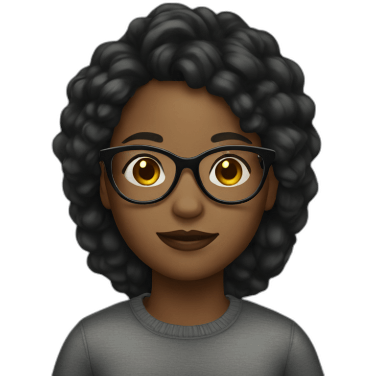 black-girl-with-glasses emoji