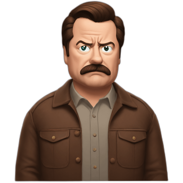 ron swanson saying no emoji