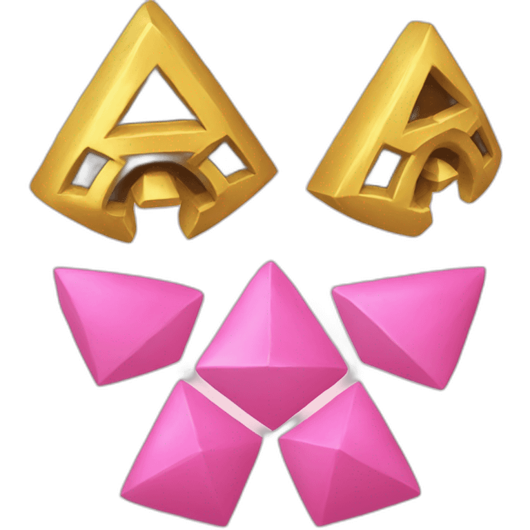 Zelda triforce pink Nintendo emoji