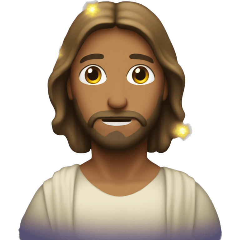 Jesus wearing Christmas lights  emoji