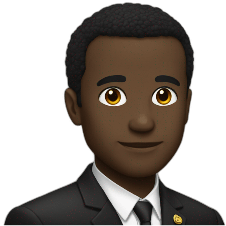 black macron emoji