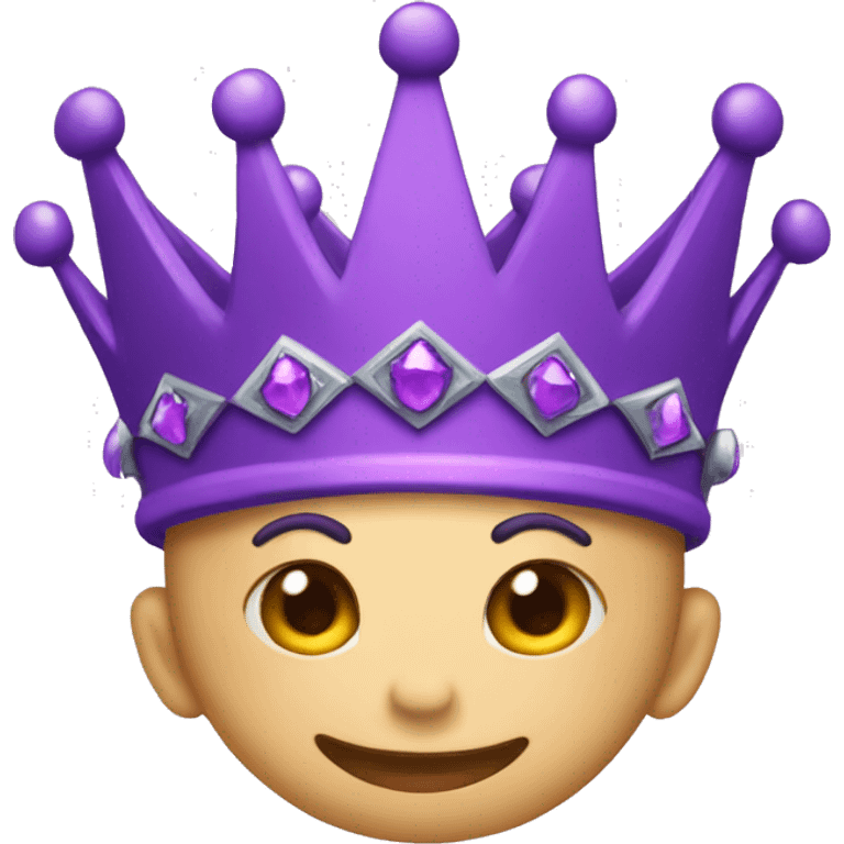 Purple princess crown emoji