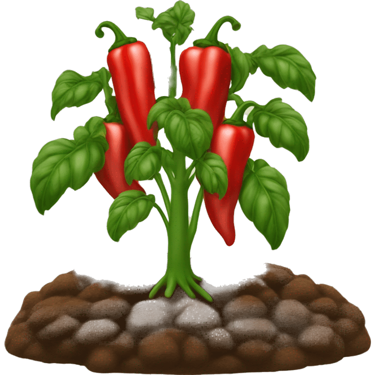 A bush with red peppers growing on it emoji