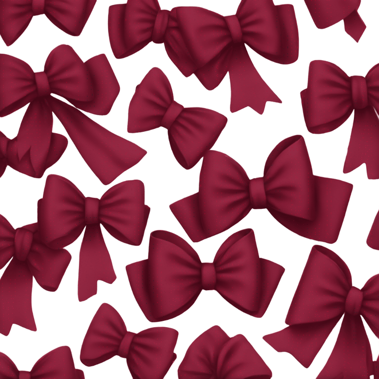 Aesthetic wine red bow emoji