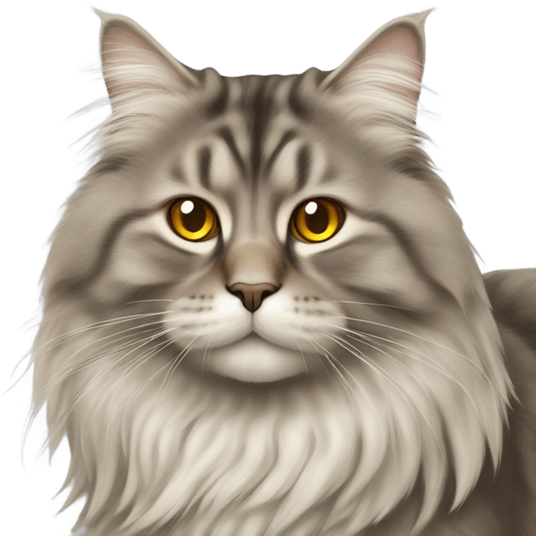 Siberian cat Grey with golden eyes emoji