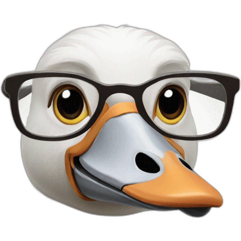 goose with glasses emoji