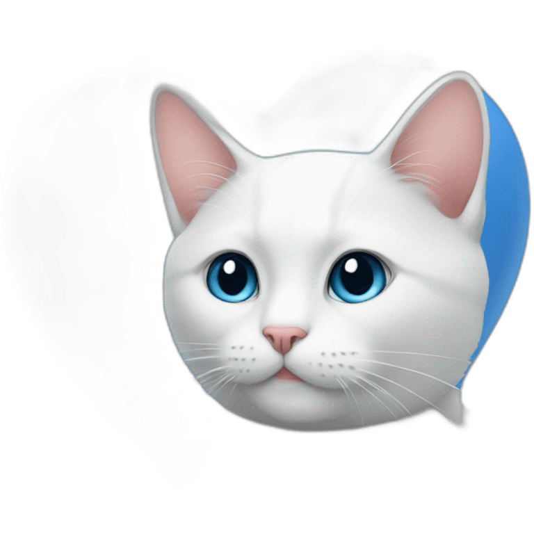 blue love, white love, cat,love emoji