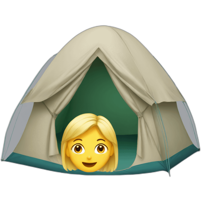 Blond girl in Tent emoji