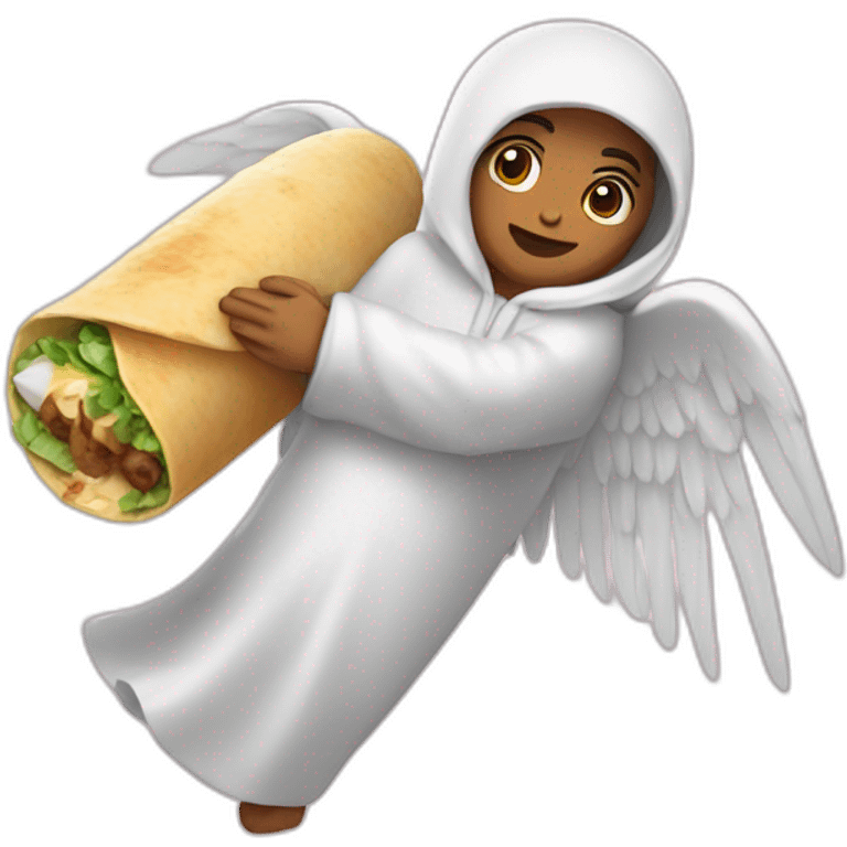 burrito with angel nimbus emoji