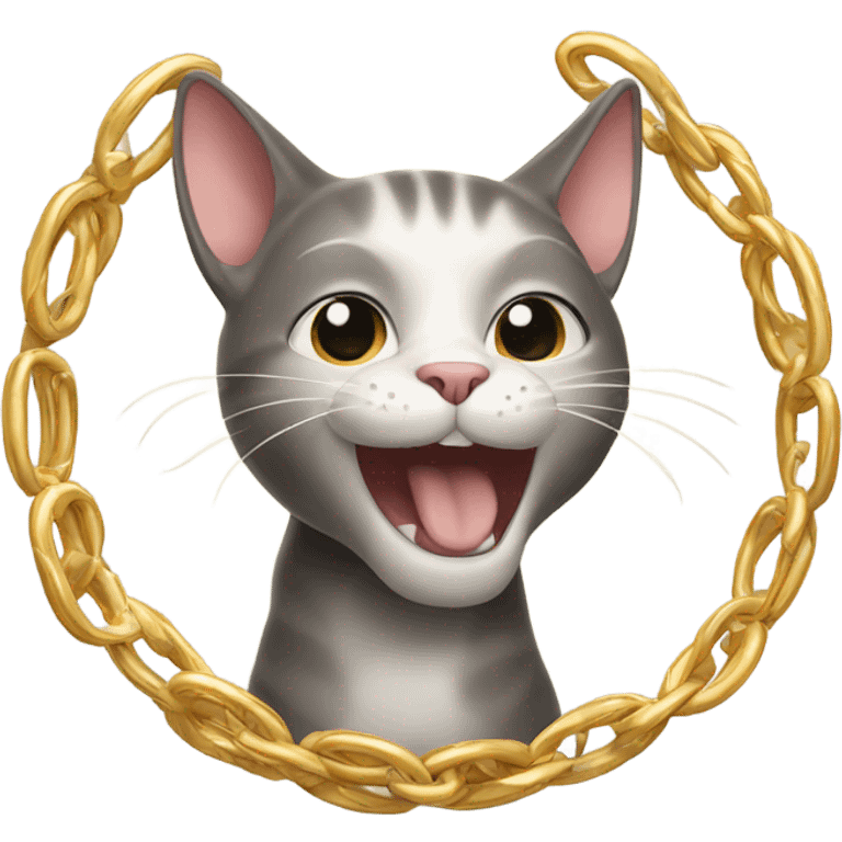 Cat with rings  emoji