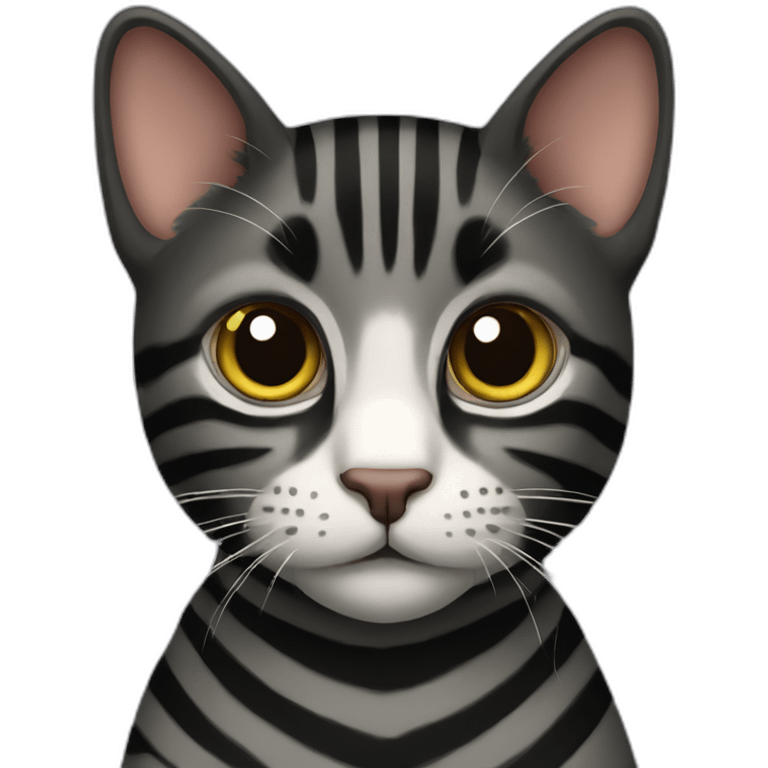 black stripy cat emoji