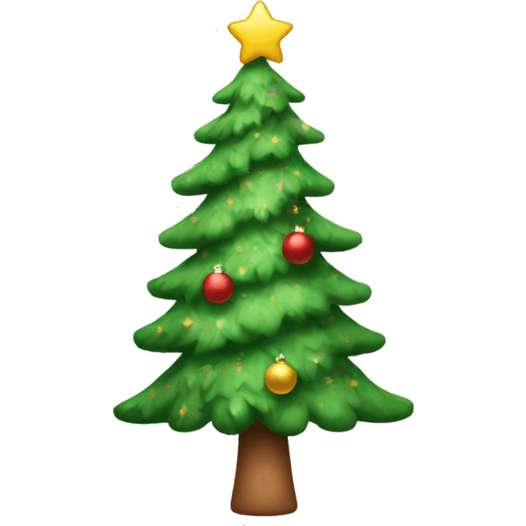 Cute Christmas tree emoji