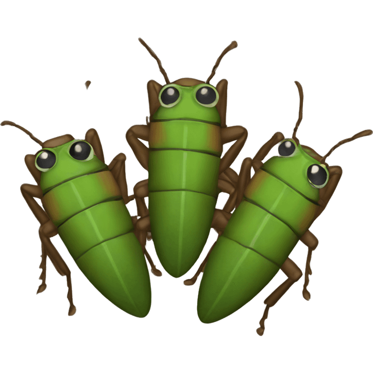 Three crickets  emoji