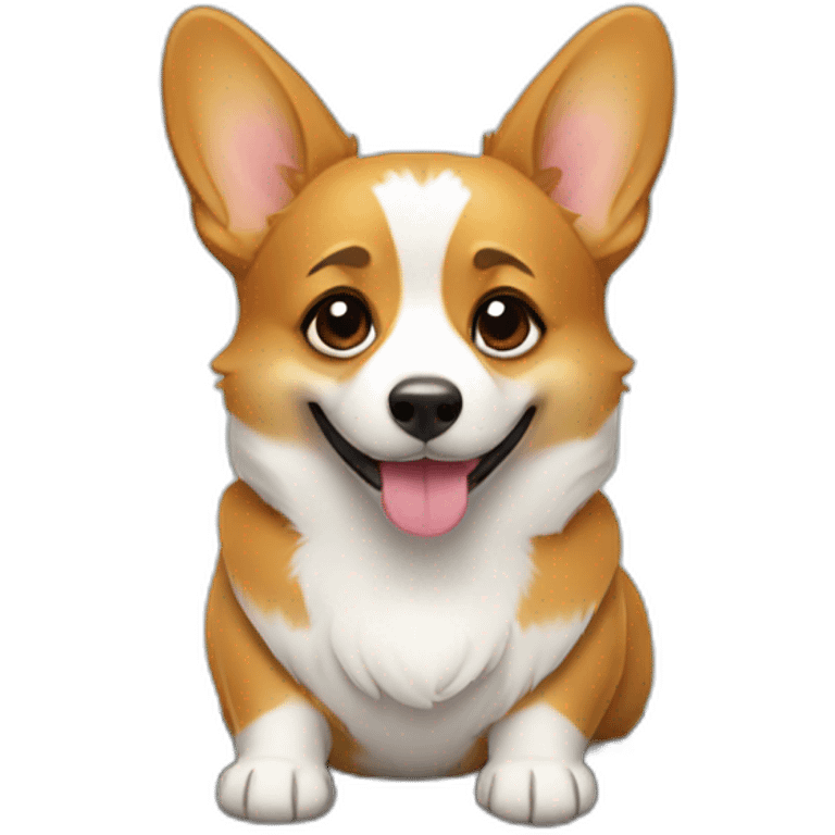 Corgi with fancy suitcase  emoji