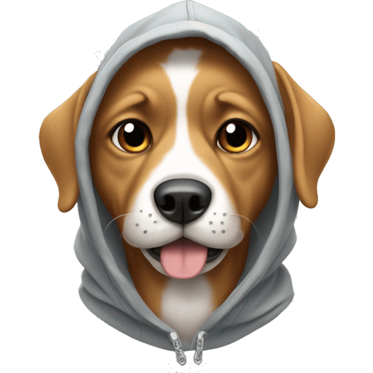 Dog with hoddie emoji