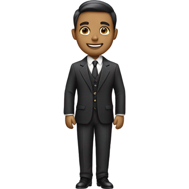 male tailor in formal attire emoji