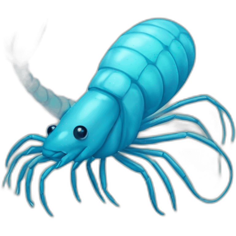 light blue shrimp emoji