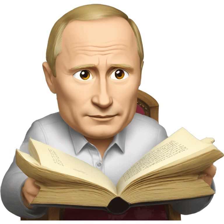 putin reading book emoji