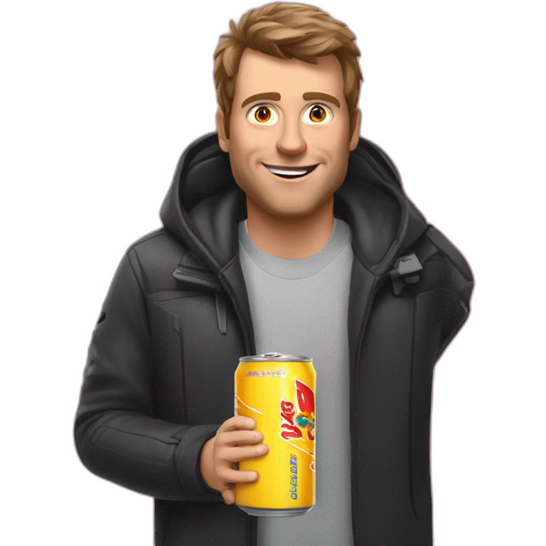 Kristof Kietzmann with energy drink emoji