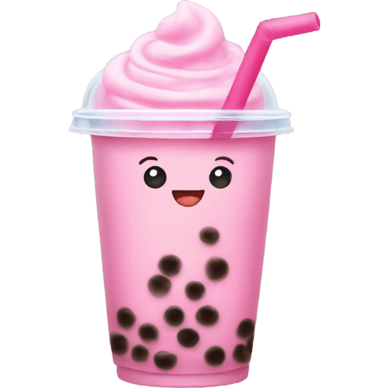 pink bubble tea  emoji