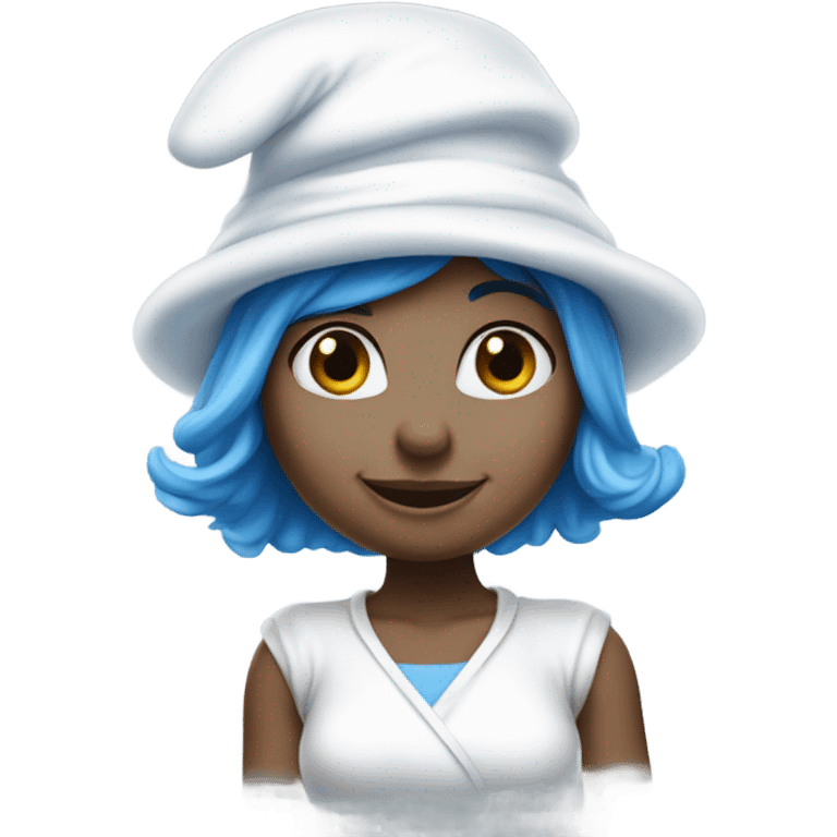 create a smurf woman  emoji