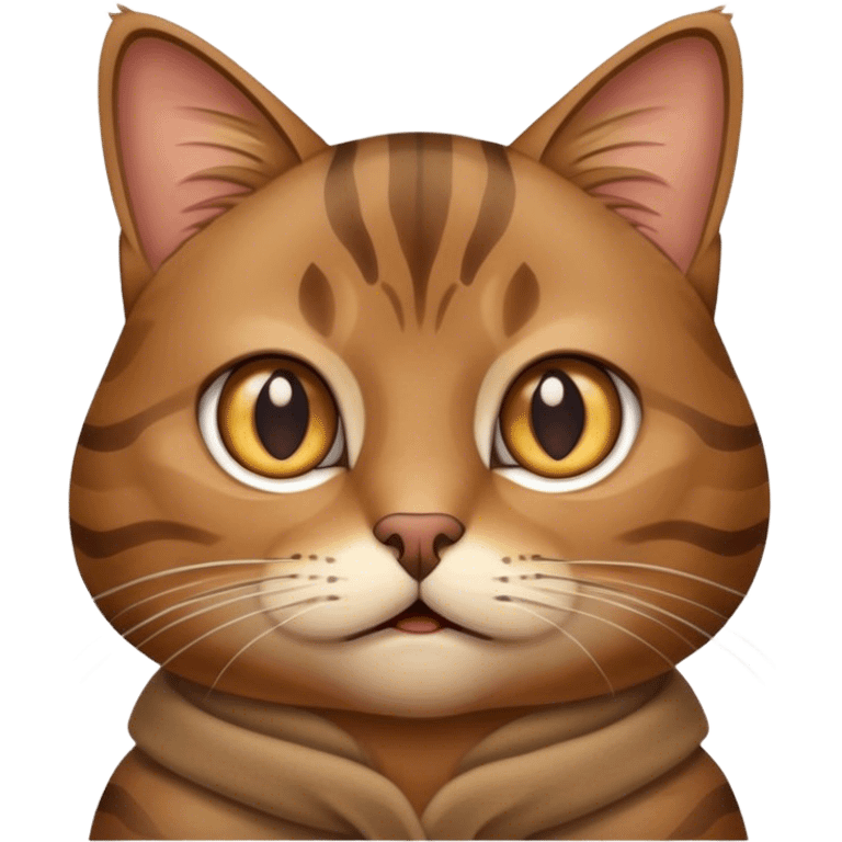 Scared brown tabby cat  emoji