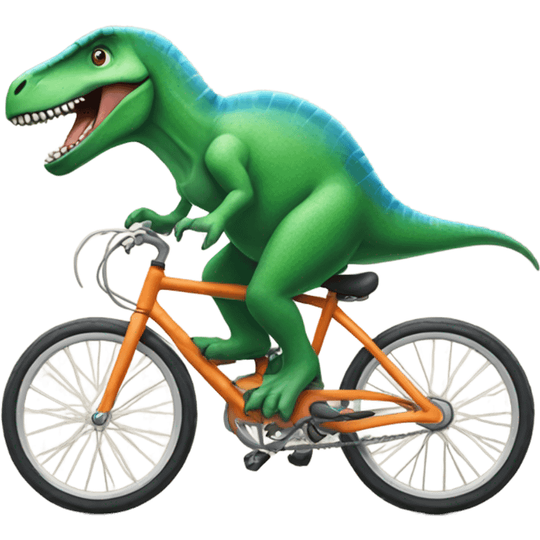 dinosaur on a bike emoji