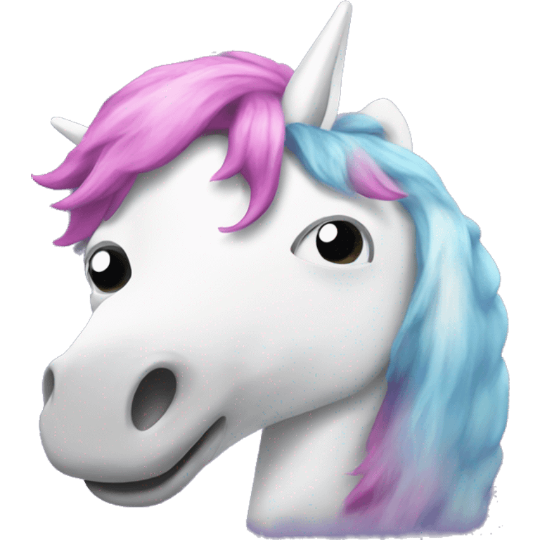 Unicorn being sneaky  emoji