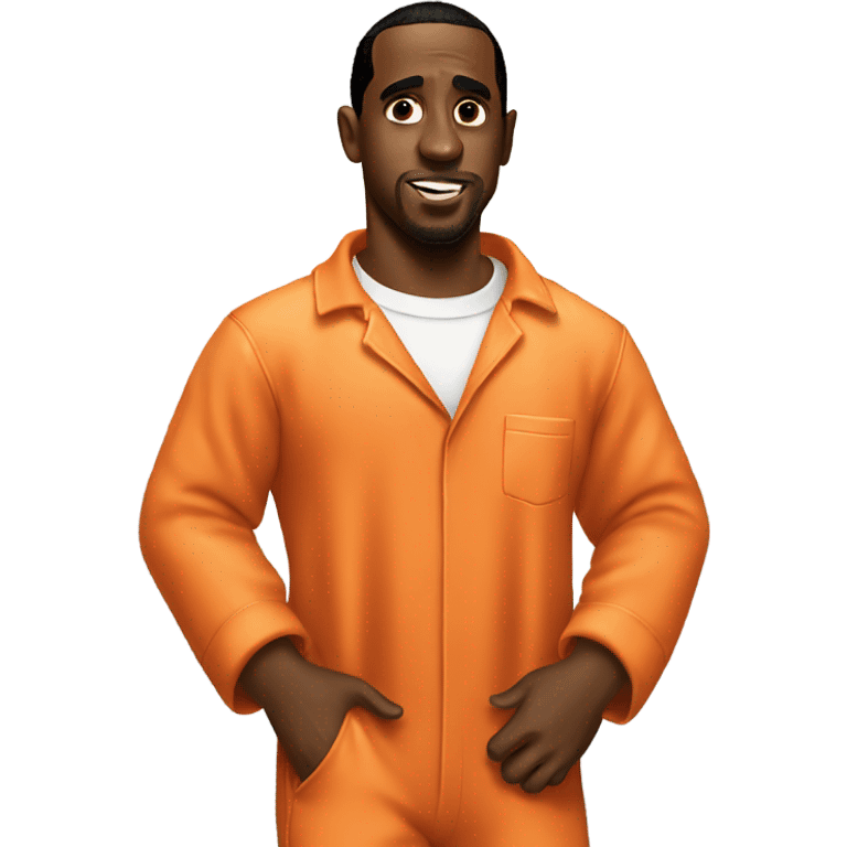 p diddy wearing a prison jumpsuit emoji