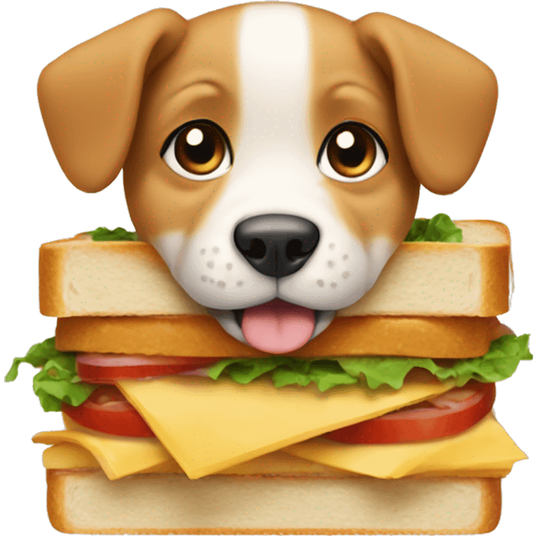 puppy inside a andwich emoji