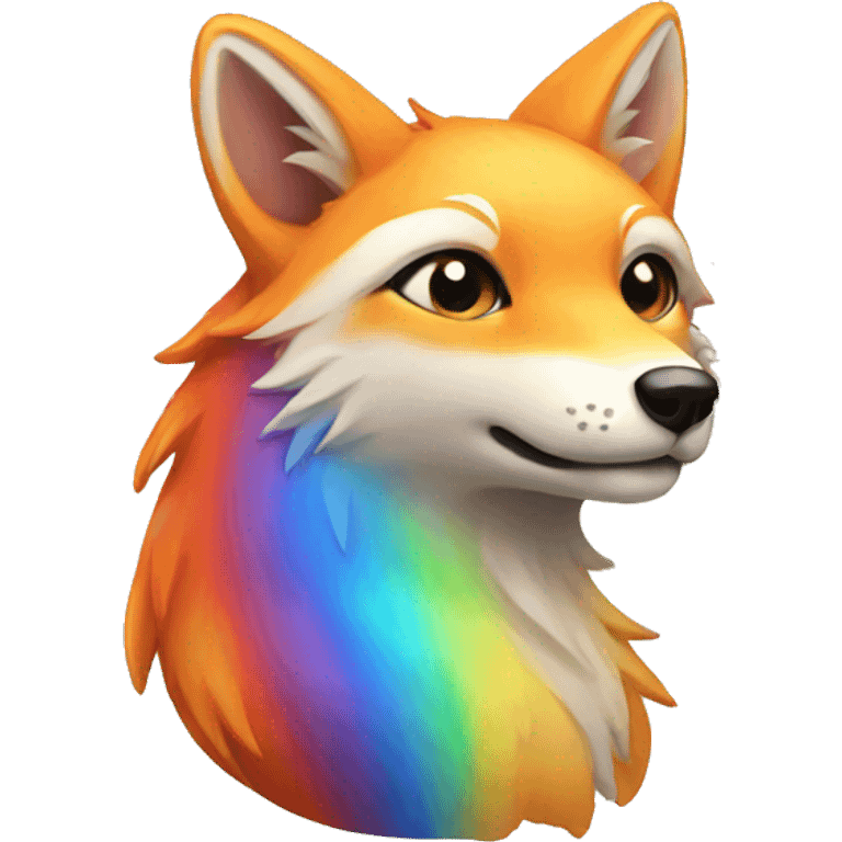 rainbow fox emoji emoji