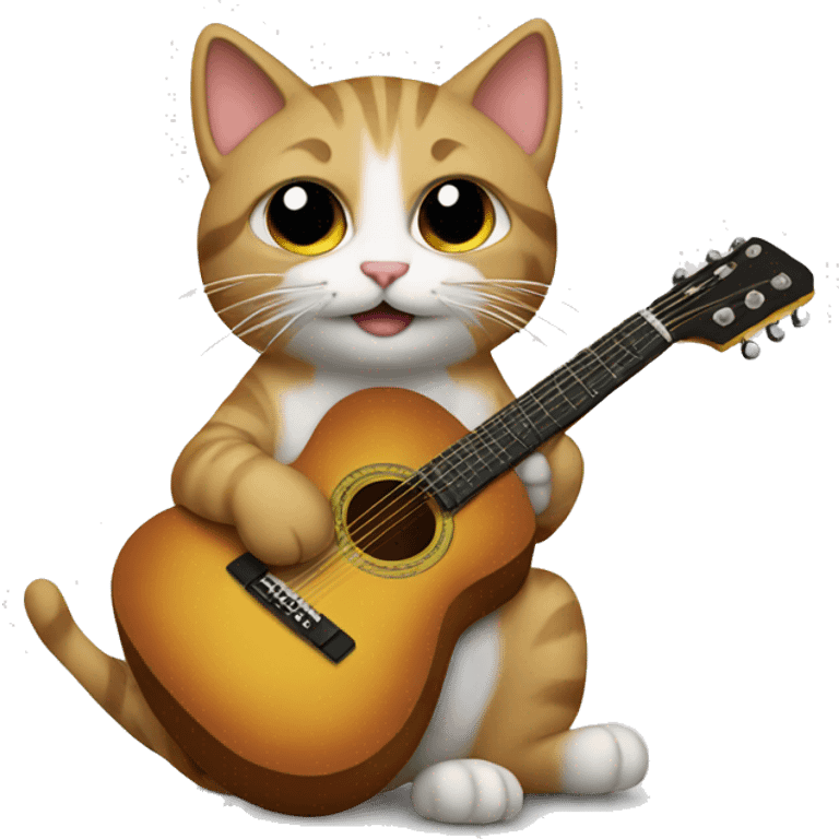 cat with guitar emoji