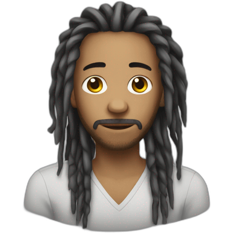 Men dreadlocks emoji