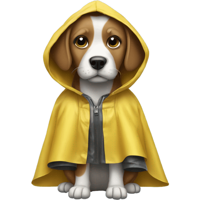 dog wearing a raincoat  emoji