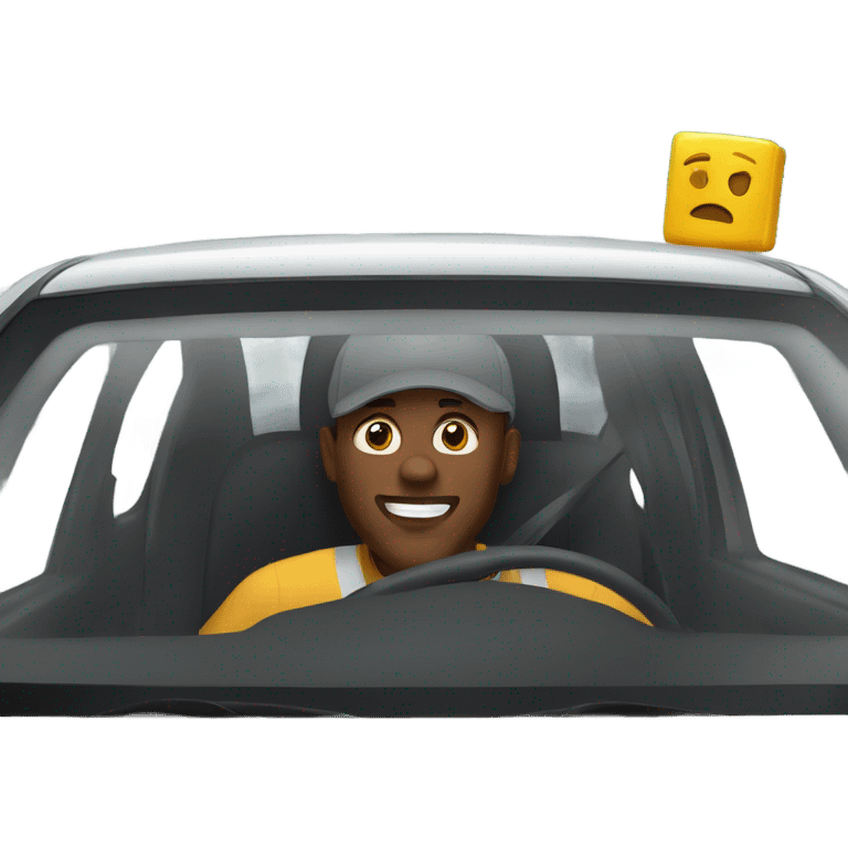 Man at a drive through  emoji