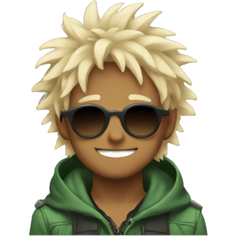 bakugo wearing sunglasses  emoji