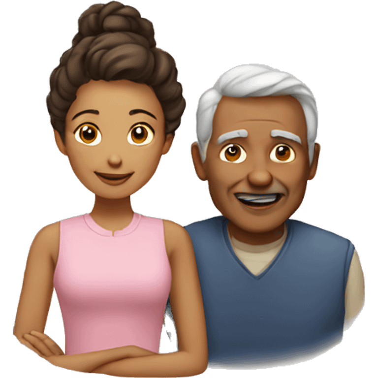 Older man and young woman emoji