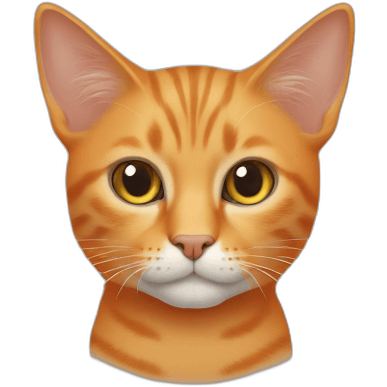 Orange Mau cat Manisch of isida emoji