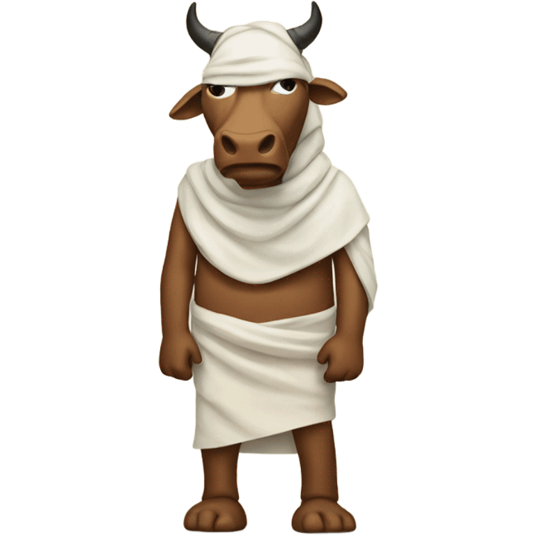 Mummy with a cow‘s head emoji