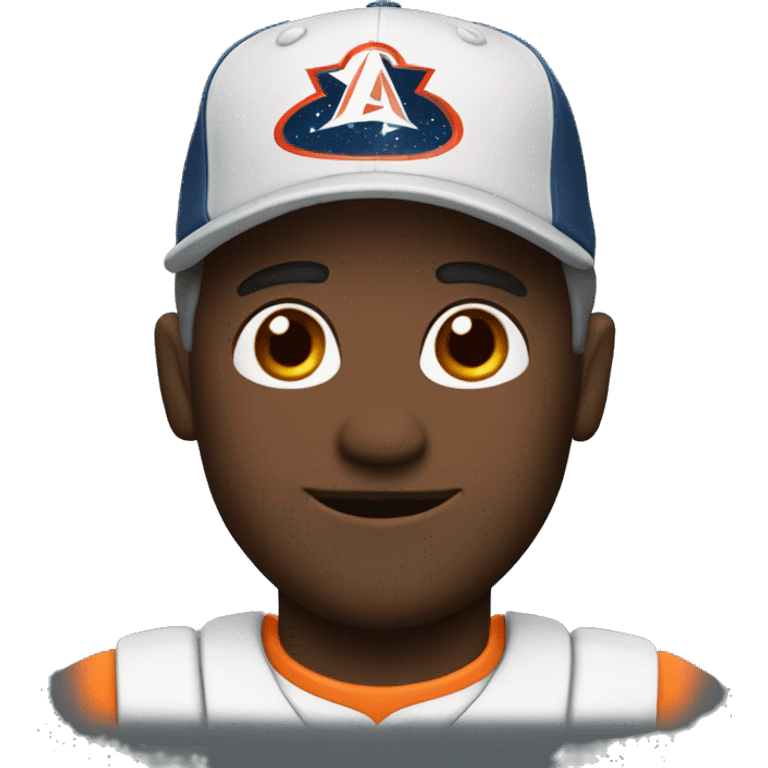 Man wearing Houston Astro’s hat emoji