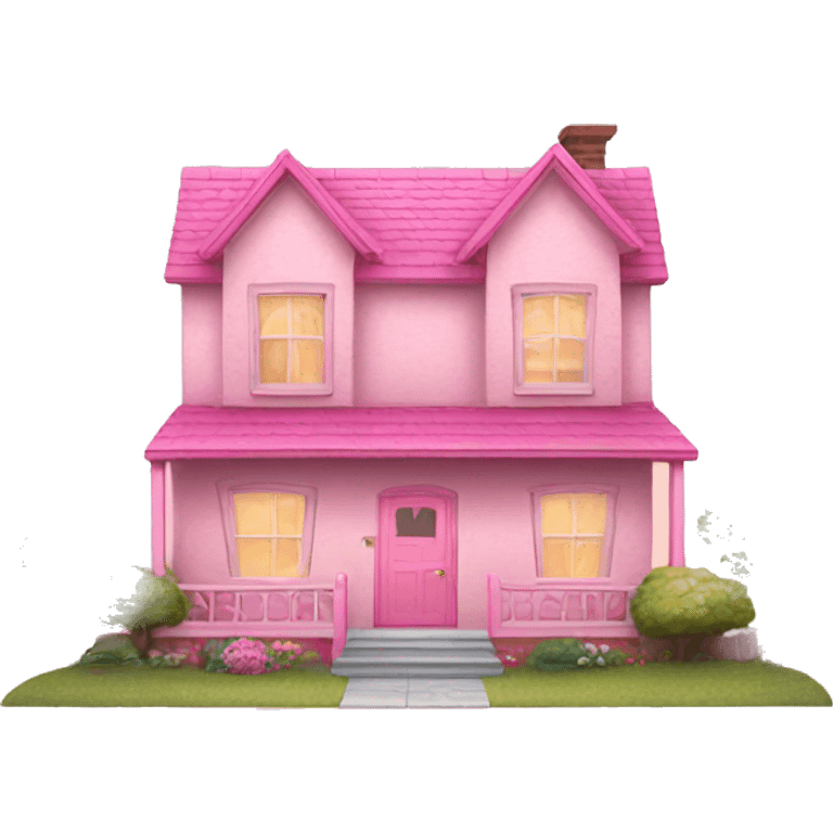 Cute pink home emoji