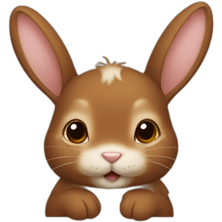 A darwrf brown bunny  emoji